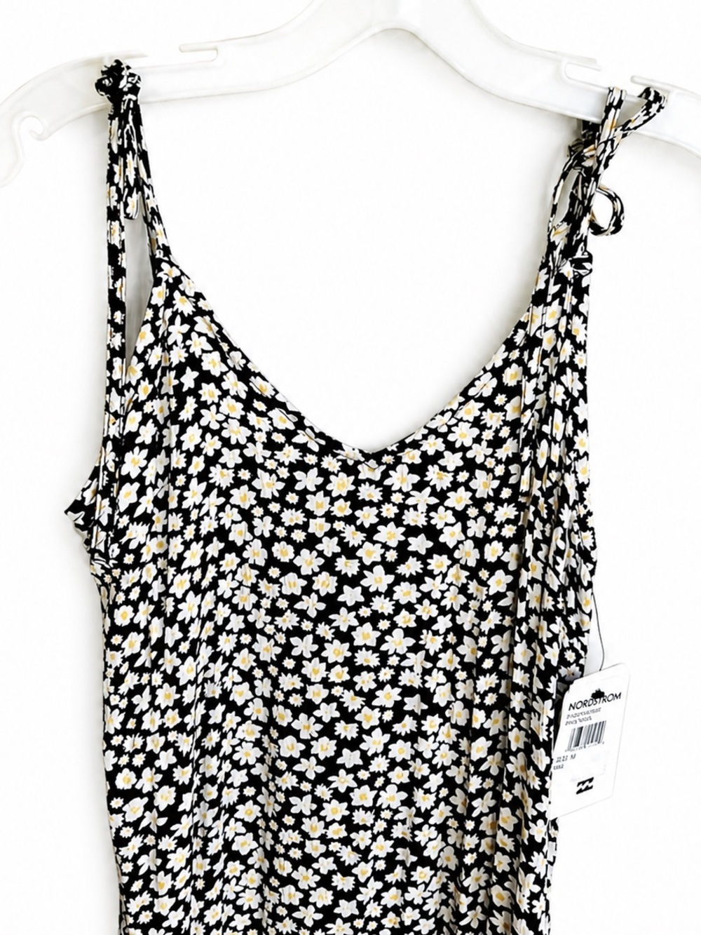 NWT Billabong Funshine Floral Print Slip Dress in Black Pebble Size Medium - Picture 5 of 16